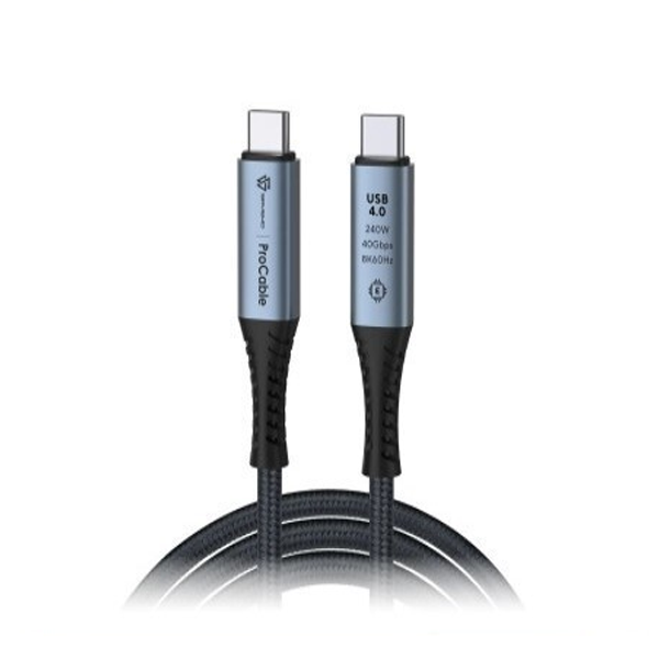 SAVEWO ProCable USB-C USB4 Thunderbolt 4 極速充電傳輸線 1m(兩色可選)【原裝行貨】