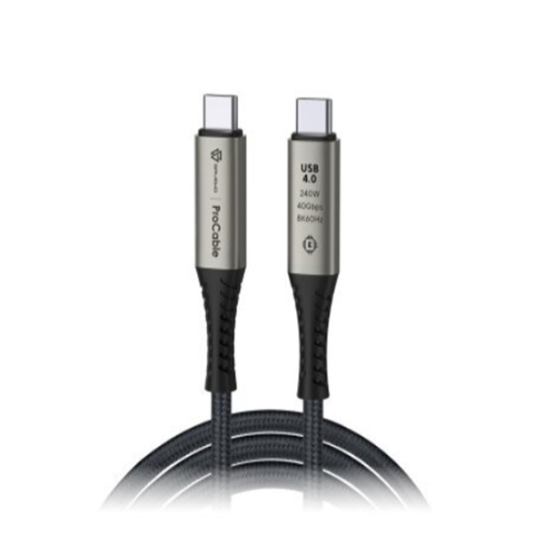 SAVEWO ProCable USB-C USB4 Thunderbolt 4 極速充電傳輸線 1m(兩色可選)【原裝行貨】