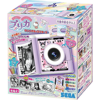 日本SEGA Sanrio Characters PRINT CAMERA PRICA 即影即有兒童列印相機遊戲機玩具【平行進口】