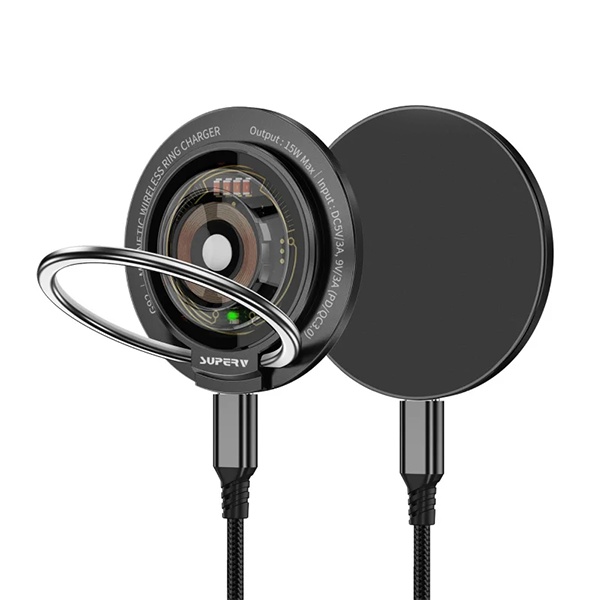 SUPERV - 雙面無線磁吸充電指環 G93 15W PD3.0 Quick Charge【原裝行貨】