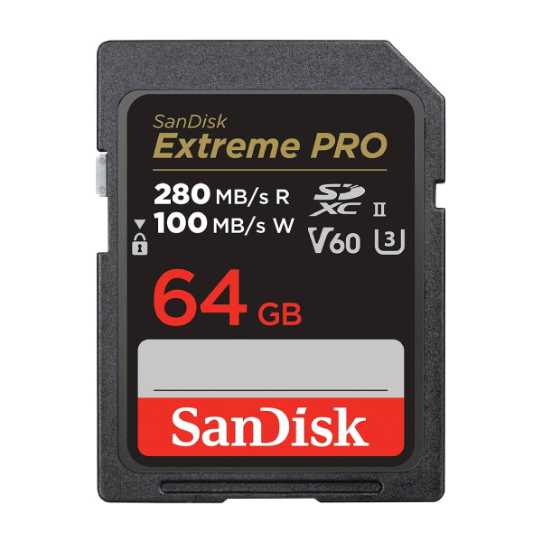 SanDisk EXTREME PRO SDXC V60 U3 C10 UHS-II 280MB/S 記憶卡【原裝行貨】