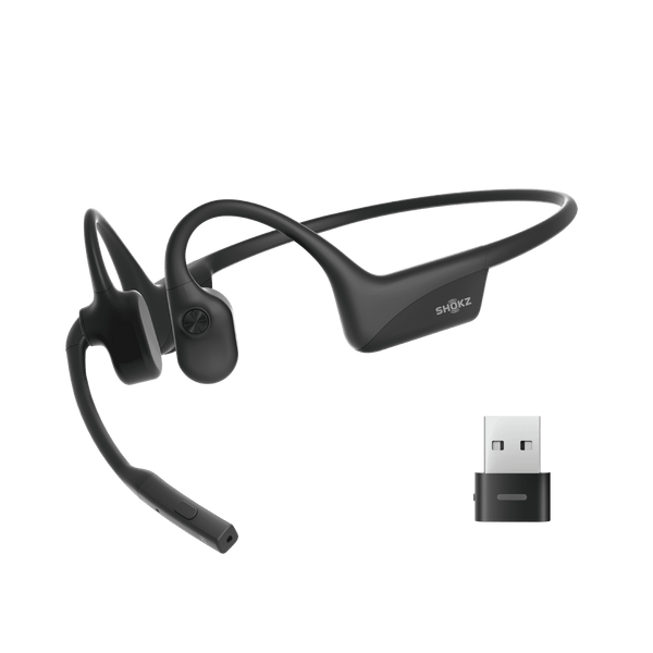 Shokz OpenComm2 UC Black C110 專業通訊骨傳導耳機with USB藍牙連接器 【原裝行貨】