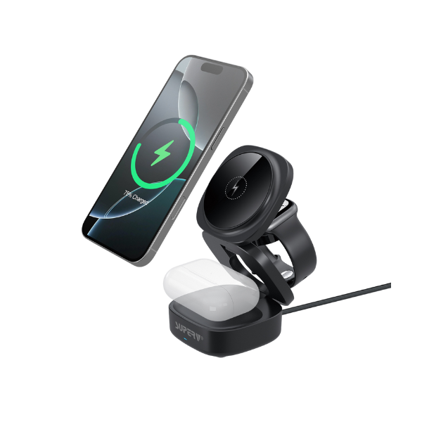 SUPERV 3合1 MagSafe可摺疊無線充電座 Station11【原裝行貨】