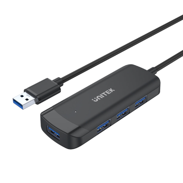 Unitek uHUB Q4 4接口 USB Hub (帶150cm特長配線及外接電源口) (H1111E)【原裝行貨】