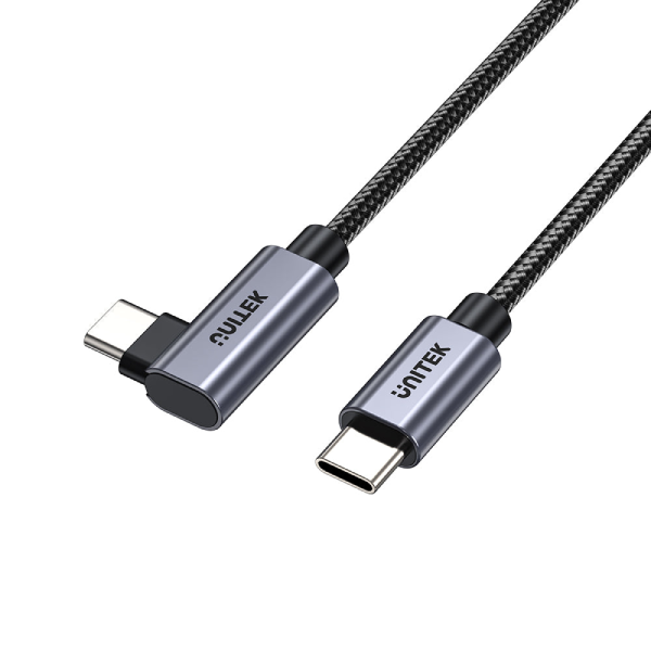 Unitek 100W USB-C 90度轉角快充傳輸線 C14123BK【原裝行貨】