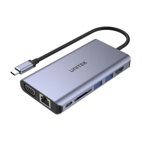 Unitek uHUB O8+ 8 合 1 多媒體 USB-C Hub (D1019B)【原裝行貨】
