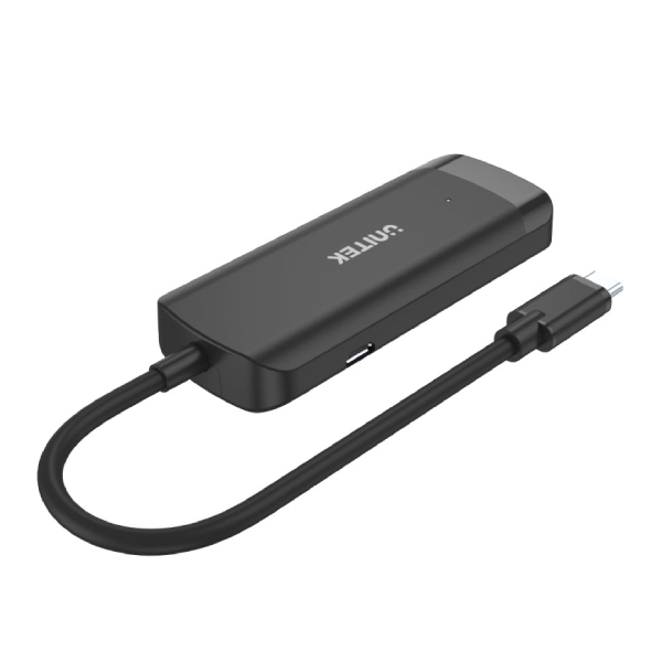 Unitek uHUB Q4+ 4 合 1 USB-C Hub (帶乙太網接口和外接電源口) (H1110A)【原裝行貨】
