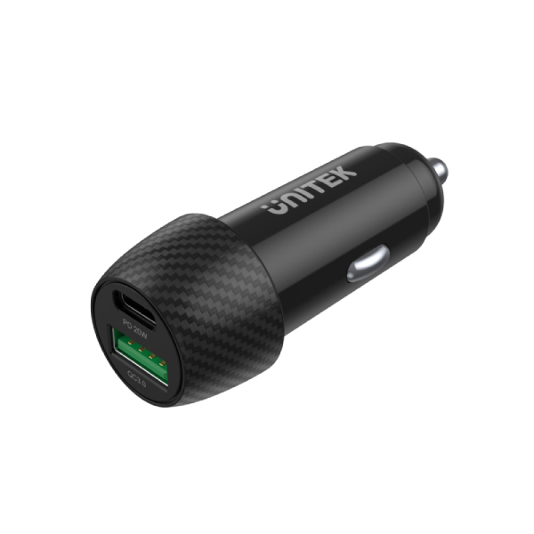 Unitek Powertrain Duo 38W 2 合 1 車用充電器 (P1400A)【原裝行貨】