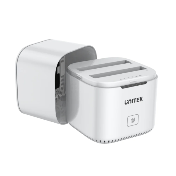 Unitek SyncStation Marshmallow 2.5" 雙槽 USB-C 轉 SATA III 硬盤座 (具離線複製功能) (S1105A)【原裝行貨】