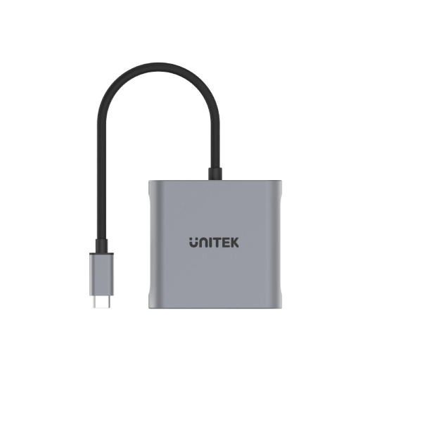 Unitek 4K USB-C 轉雙 HDMI 轉接器 (支援MST多串流傳輸) V1404B【原裝行貨】