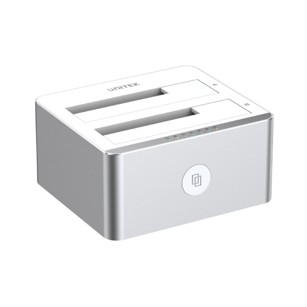 Unitek 雙槽 USB 3.0 轉 SATA III 硬盤座 (具離線複製功能) (Y-3026)【原裝行貨】