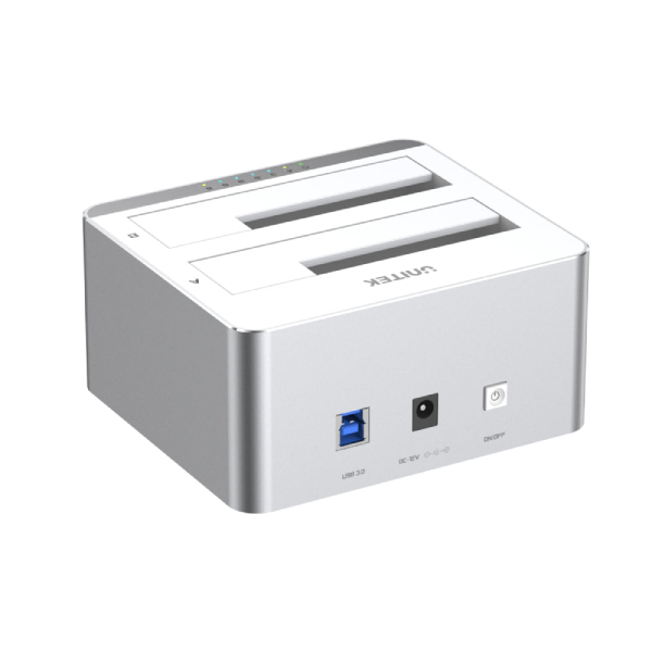 Unitek 雙槽 USB 3.0 轉 SATA III 硬盤座 (具離線複製功能) (Y-3026)【原裝行貨】