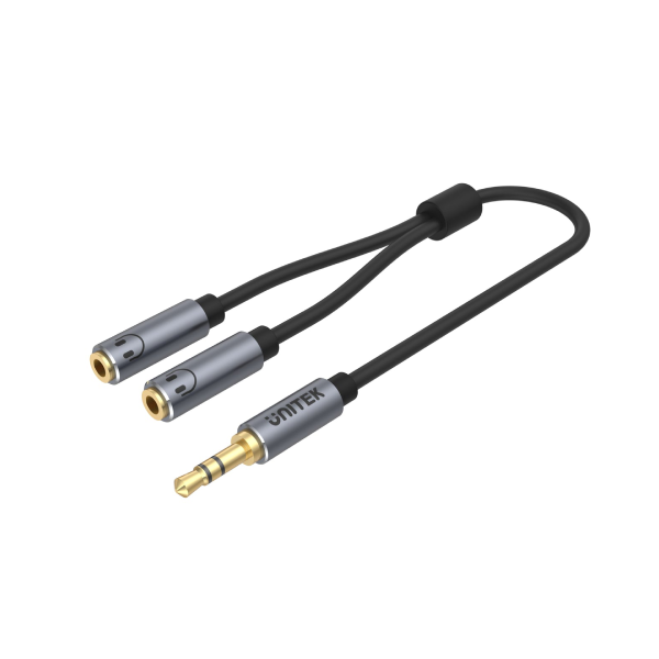 Unitek 耳機 3.5mm AUX 立體聲音頻分配器 Y-C956ABK【原裝行貨】