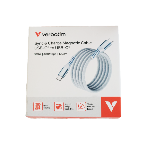 VERBATIM SYNC & CHARGE USB C TO USB C (60W/100W) MAGNETIC 120 CM 【原裝行貨】