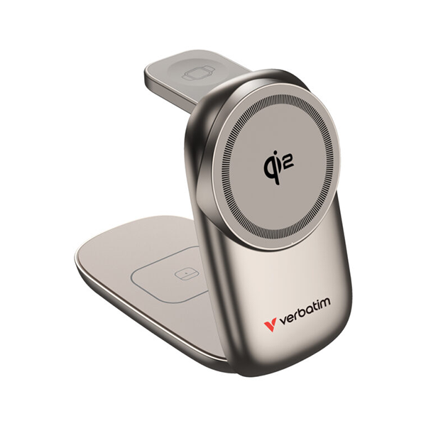 Verbatim 67036 三合一 Qi2 無線充電基座 【原裝行貨】