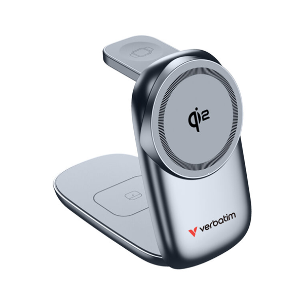 Verbatim 67036 三合一 Qi2 無線充電基座 【原裝行貨】
