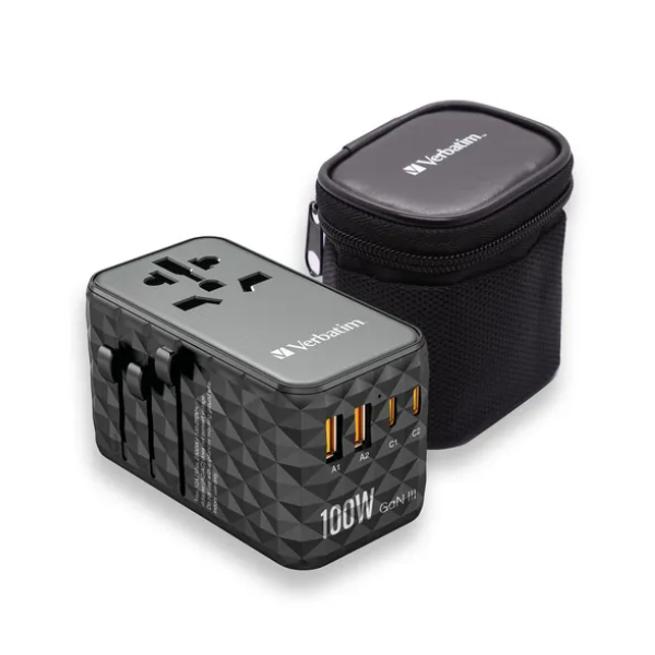 Verbatim GaN III 100W 通用旅行轉插 (UTA-06) 32121【原裝行貨】