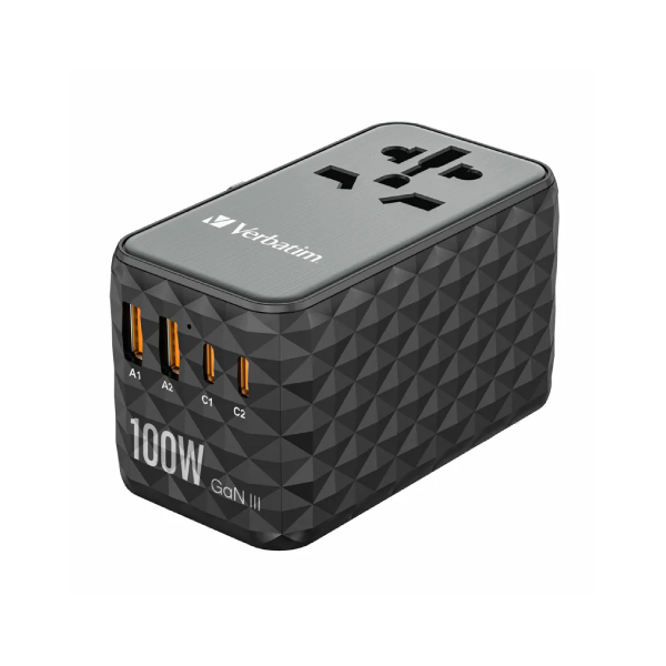 Verbatim GaN III 100W 通用旅行轉插 (UTA-06) 32121【原裝行貨】