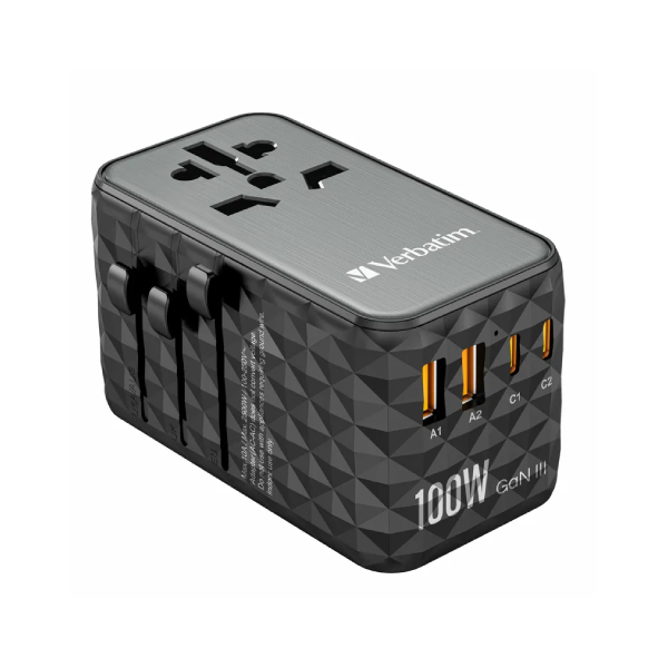 Verbatim GaN III 100W 通用旅行轉插 (UTA-06) 32121【原裝行貨】