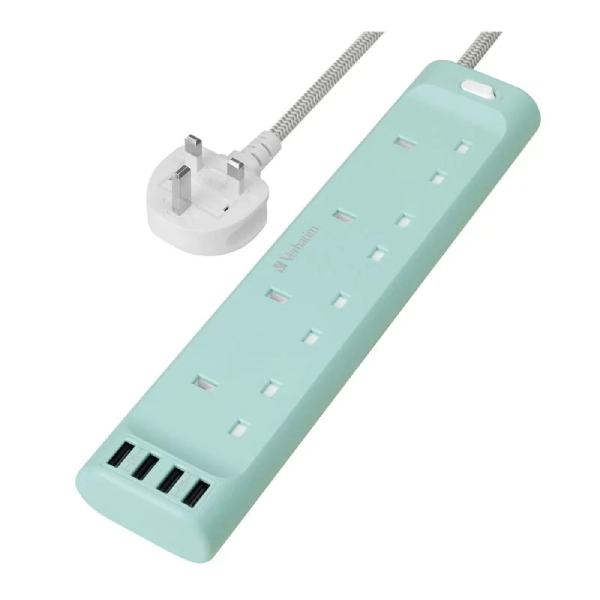 Verbatim 4 AC Outlets & 4 USB-A Ports 拖板 (66685, 66686, 66687, 66688)【原裝行貨】