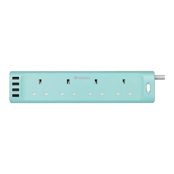 Verbatim 4 AC Outlets & 4 USB-A Ports 拖板 (66685, 66686, 66687, 66688)【原裝行貨】