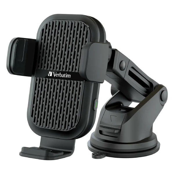 Verbatim 15W 雙線圈車用無線充電器 (內置冷卻風扇) (66896)【原裝行貨】