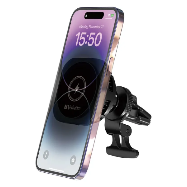 Verbatim 15W 磁吸無線車用充電器 (冰感冷凍技術) (66924)【原裝行貨】