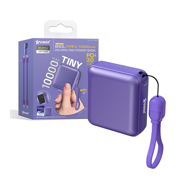 XPower Type-C 10000mAh PD+PPS迷你移動電源 B10L【原裝行貨】