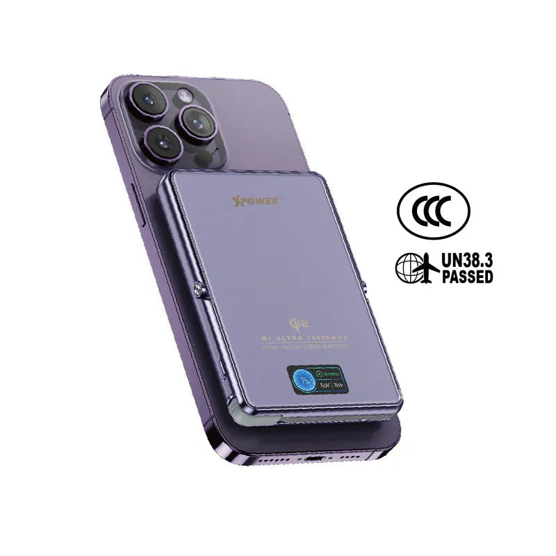 XPower M1 Ultra半固態3C版TFT 彩屏顯示 QI2 Magcharge 10000mAh磁吸行動電源【原裝行貨】【3C認證】