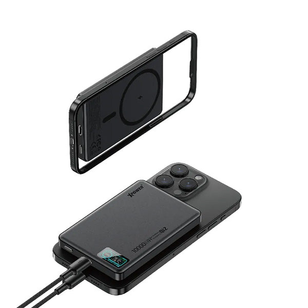 XPower MagDigita² 第2代 彩屏顯示 鋁合金外殼 10000mAh PD3.0+QI2 磁吸移動電源 MDT2【原裝行貨】