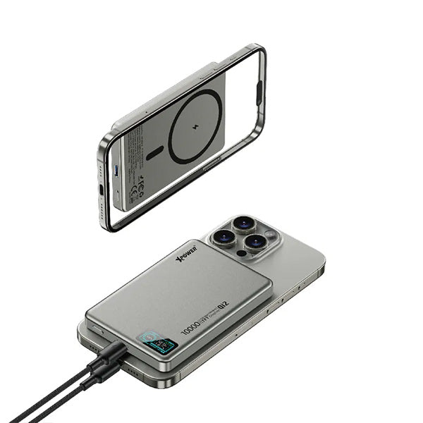 XPower MagDigita² 第2代 彩屏顯示 鋁合金外殼 10000mAh PD3.0+QI2 磁吸移動電源 MDT2【原裝行貨】