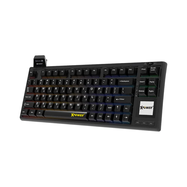 XPower Orcus三模熱插拔可換軸機械鍵盤連雙顯示屏【原裝行貨】