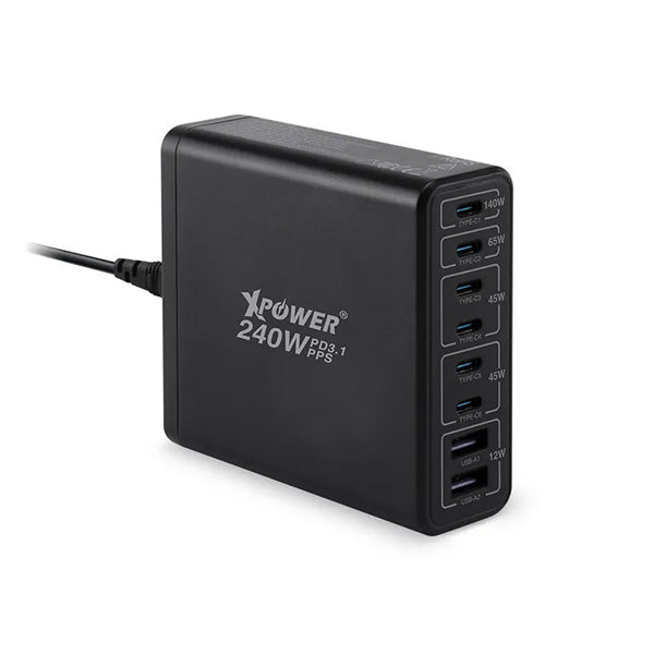 XPower PC240GaN 240W 8輸出 PD3.1/PPS 桌上型GaN充電器【原裝行貨】