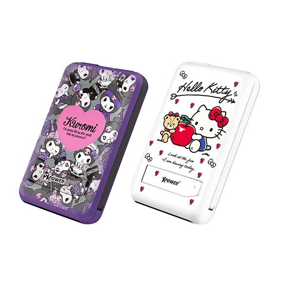 XPower x Sanrio Hello Kitty/Kuromi M10C+ 6合1 10000mAh多功能迷你20W PD3.0+ 磁吸無線快充移動電源【原裝行貨】