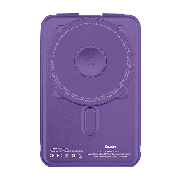 XPower x Sanrio Hello Kitty/Kuromi M10C+ 6合1 10000mAh多功能迷你20W PD3.0+ 磁吸無線快充移動電源【原裝行貨】