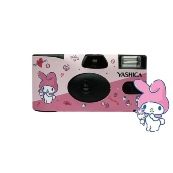 Yashica x Sanrio 彩色 ISO400 27張 35mm 一次性即棄菲林相機 (Melody / Kuromi / Cinnamoroll)