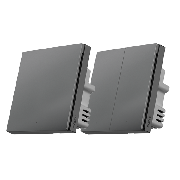 Aqara Smart Wall Switch H1 EU 智能牆壁開關 Gray 單火線/零火線 (單/雙鍵版)【原裝行貨】