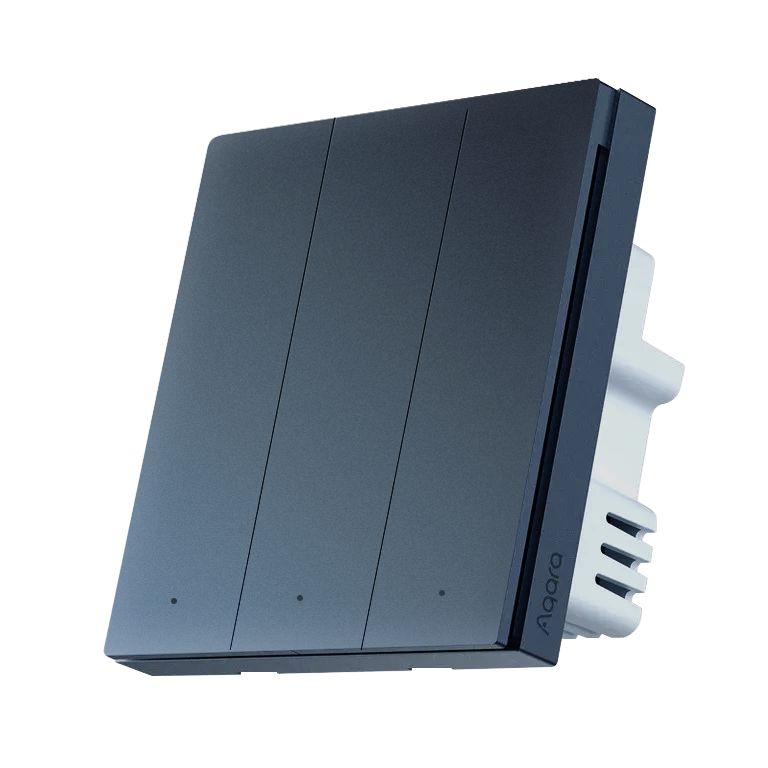 Aqara 智能牆壁開關 H1 EU 香檳金 Gold / 星空灰 Space Gray (單火線 單鍵版/雙鍵版/三鍵版)【香港行貨】