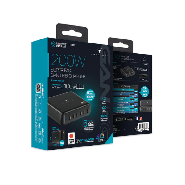 牛魔王 TF260XJ 200W 6 位 GaN USB 充電器【原裝行貨】