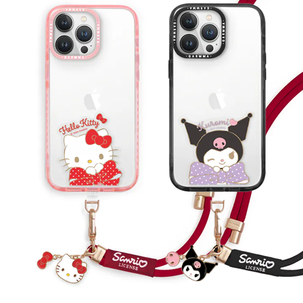 Garmma Sanrio 公仔金屬吊飾扣環長背帶/短手繩