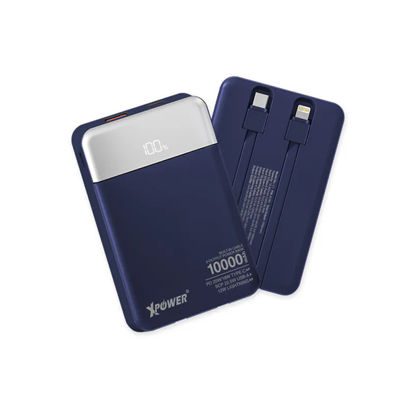 XPower B10H 3輸出雙內置線Type-C PD/Lightning 10000mAh PD+SCP充電器【原裝行貨】