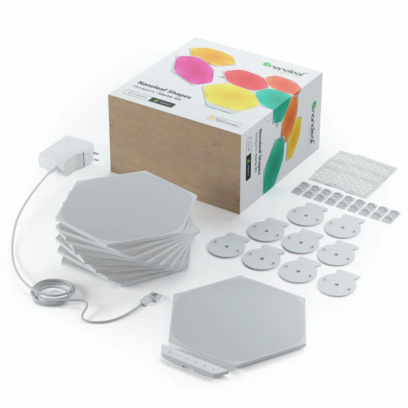 Nanoleaf Shapes Hexagons Smarter Kit 智能拼裝照明燈（9個六角形燈板Smarter Kit） - Five 1 Store