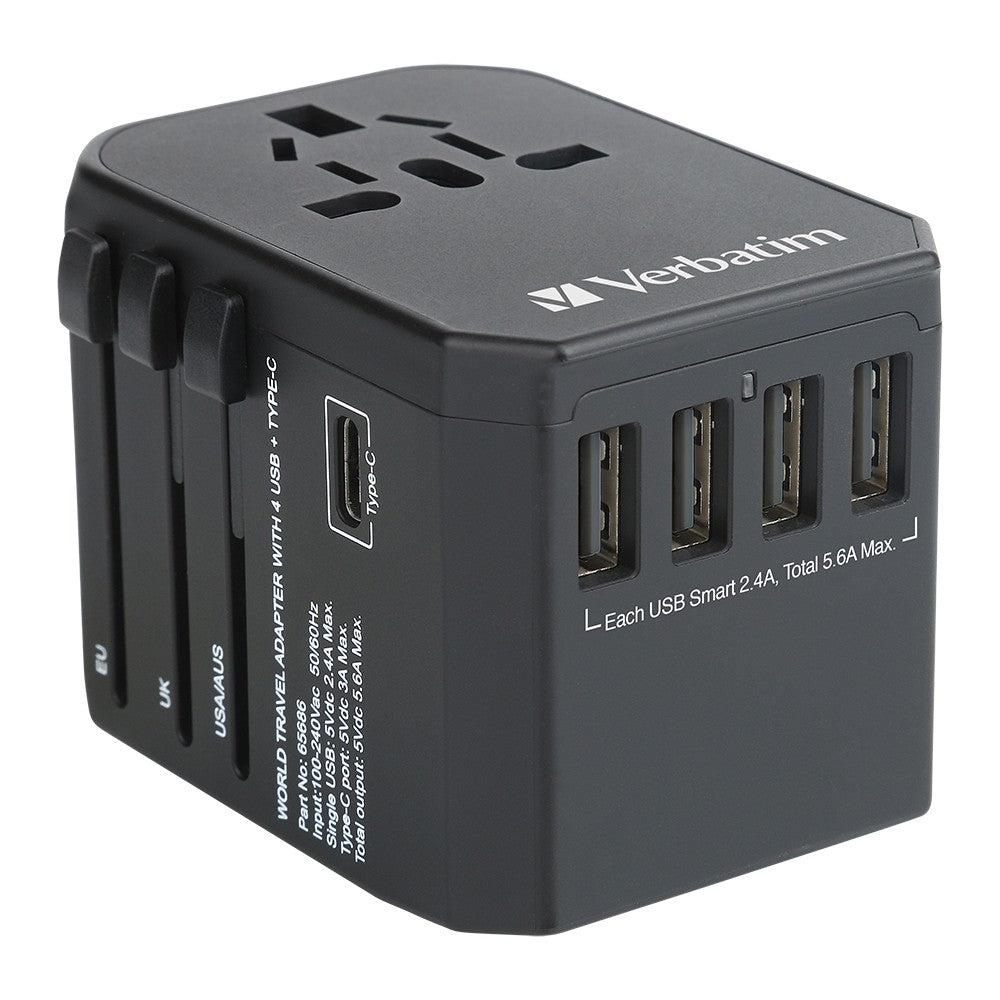 Verbatim 5 Ports 旅行充電器 - Five 1 Store
