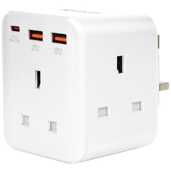 Verbatim 3 Socket PD & QC 3.0 Wall Outlet Extender 擴充萬能插蘇(66887,66849,66850)【香港行貨】