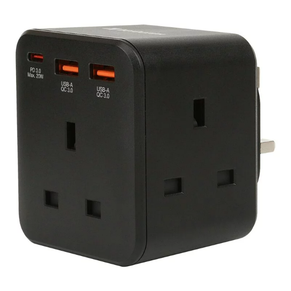 Verbatim 3 Socket PD & QC 3.0 Wall Outlet Extender 擴充萬能插蘇(66887,66849,66850)【香港行貨】