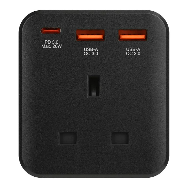 Verbatim 3 Socket PD & QC 3.0 Wall Outlet Extender 擴充萬能插蘇(66887,66849,66850)【香港行貨】