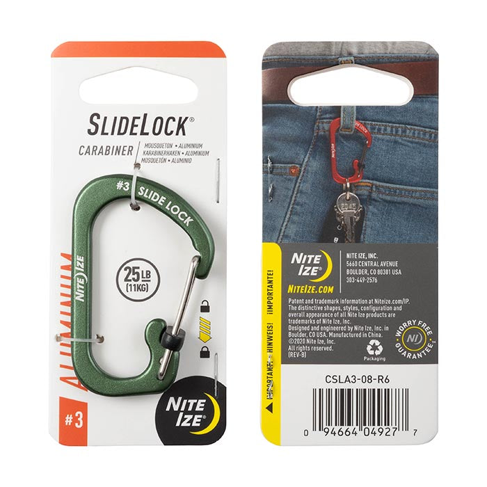 Nite Ize SlideLock® Carabiner Aluminum C字帶鎖鋁扣