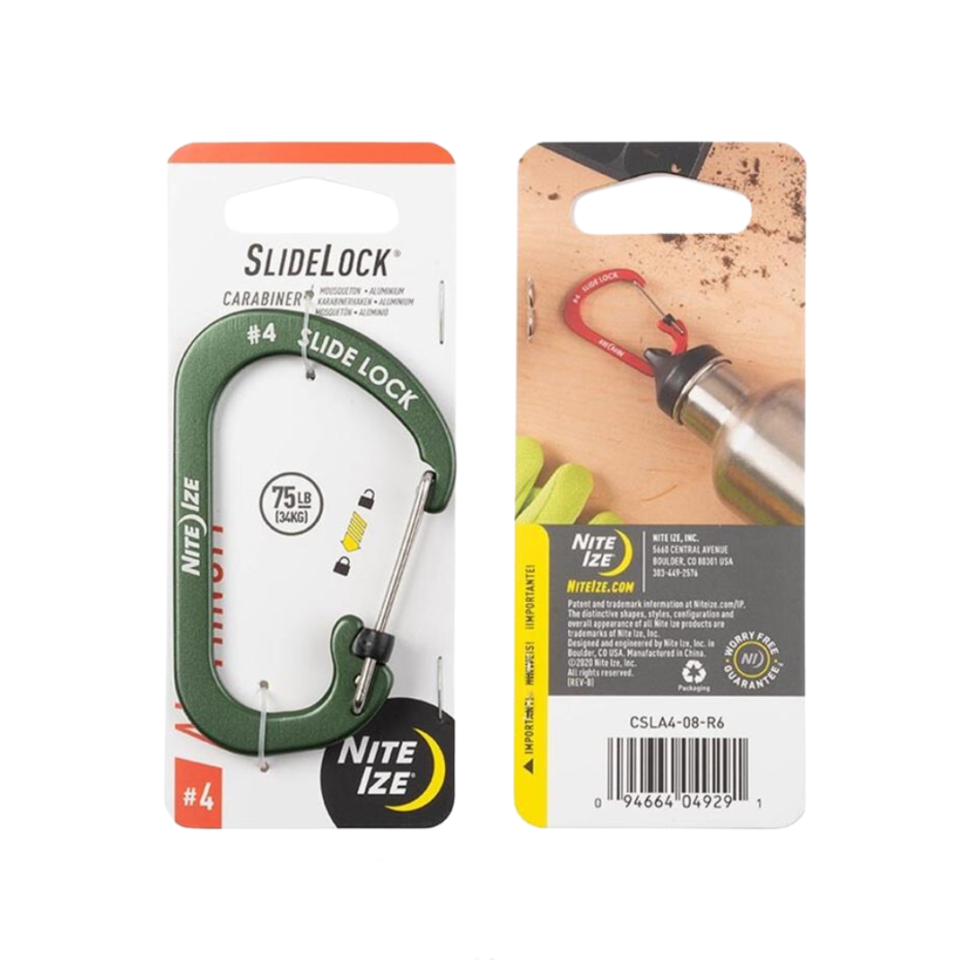 Nite Ize SlideLock® Carabiner Aluminum C字帶鎖鋁扣