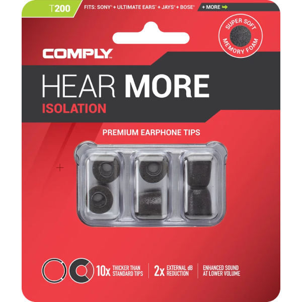 Comply Isolation T200 入耳式記憶耳綿 (3 Pairs)【香港行貨】