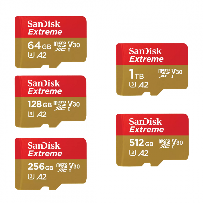 【全港包運】SanDisk Extreme® microSDXC™ 190MB/R 130MB/W* UHS-I 記憶卡【香港行貨】